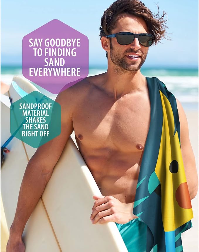 VENTURE 4TH Microfiber Beach Towel: Quick-Dry, Sandproof and Lightweight - Image 7