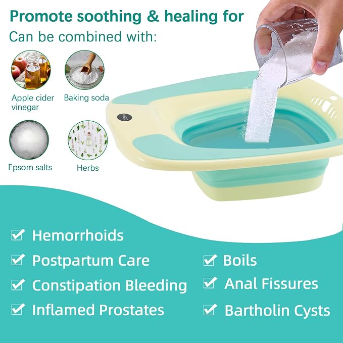 Sitz Bath, Portable Sitz Bath for Toilet Seat, Sitz Bath for Hemorrhoids - Image 4