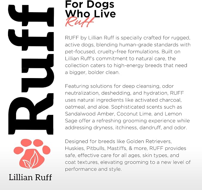 Ruff by Lillian Ruff No-Rinse Waterless Dog Shampoo Spray – Sandalwood Amber – - Image 6