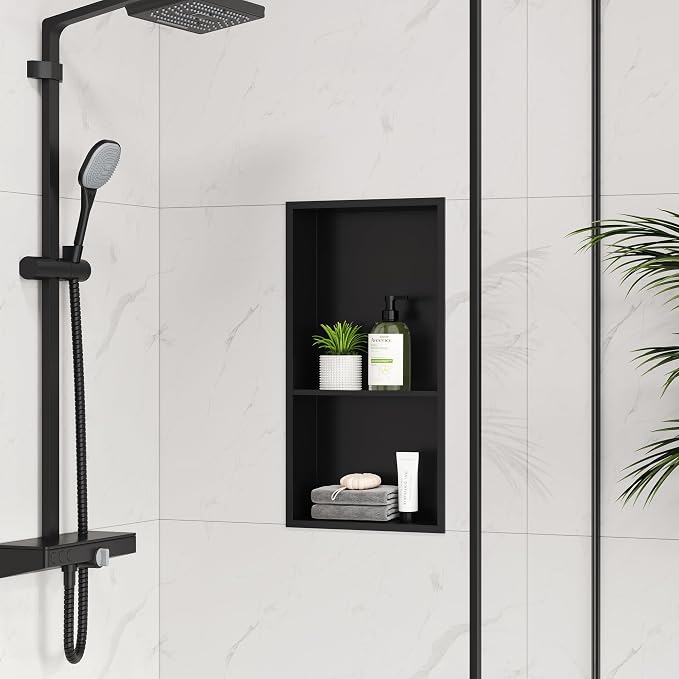 Neodrain No Tile Shower Niche, Stainless Steel Wall Cabinet 25.1"X13.1" by Neodrain