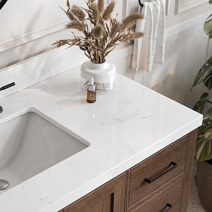 ARIEL Cambridge 36 Inch Single Rectangular Sink Bathroom Vanity - Image 3