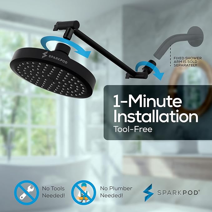 SparkPod Round Rain Shower Head - Image 6