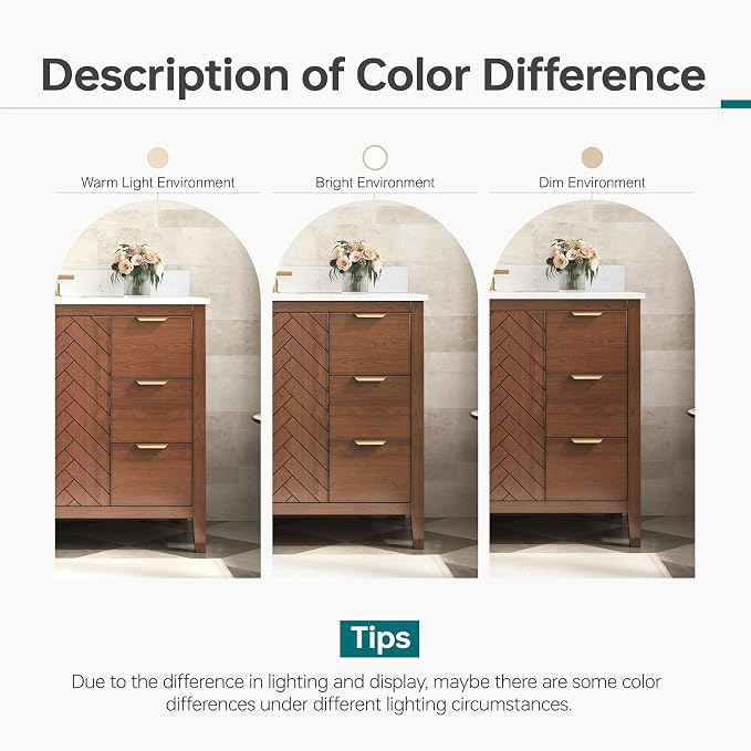 48 Inch Walnut Bathroom Vanity - Image 8