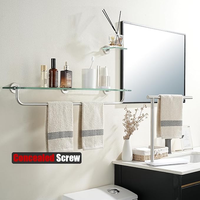JQK Bathroom Glass Shelf, Shelf - Image 4