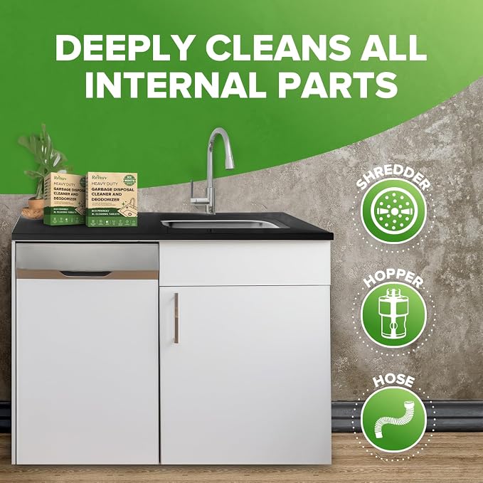 Renuv Garbage Disposal Cleaner and Deodorizer Tablets Drain Freshener, - Image 3