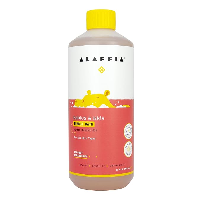 Alaffia Babies and Kids Bubble Bath, Gentle Bath Essentials by Alaffia