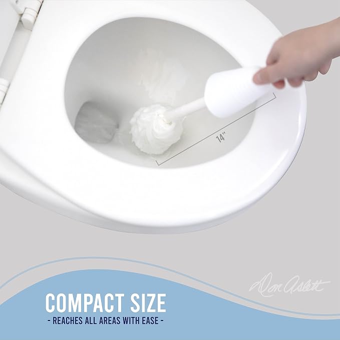 Don Aslett Johnny Mop | Set of 3 Toilet Brushes | 14" Handle to Easily Clean - Image 5