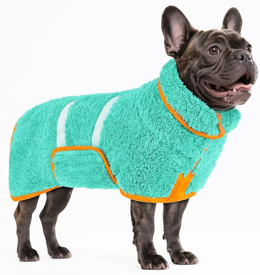 Bienbee Dog Bathrobe, Quick Drying Super Absorbent Dog Robes by Bienbee