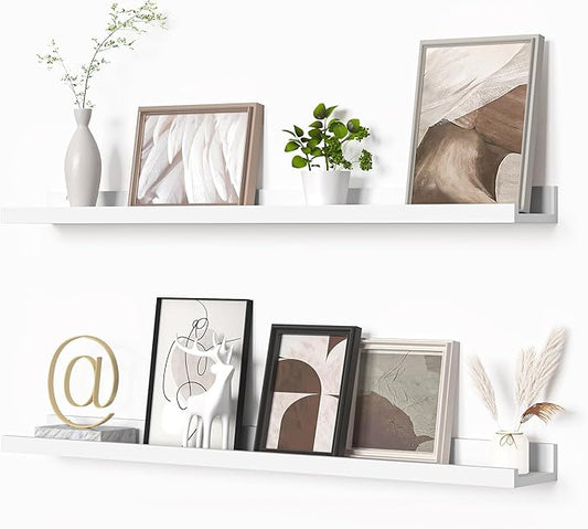 Heimlove Picture Ledge Shelf, Floating Shelves Set of 2, 36 Inches Picture Shelf by Heimlove