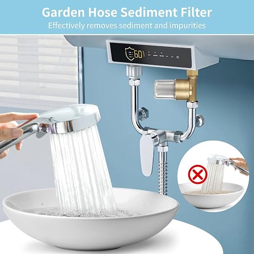 yeesport Garden Hose Sediment Filter, Inline Water Filter Washing, Machine - Image 2