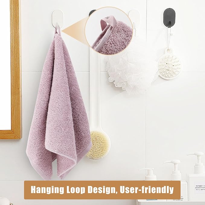 SEMAXE Bath Towel Set, 100% Cotton Absorbent Bathroom Towels - Image 4
