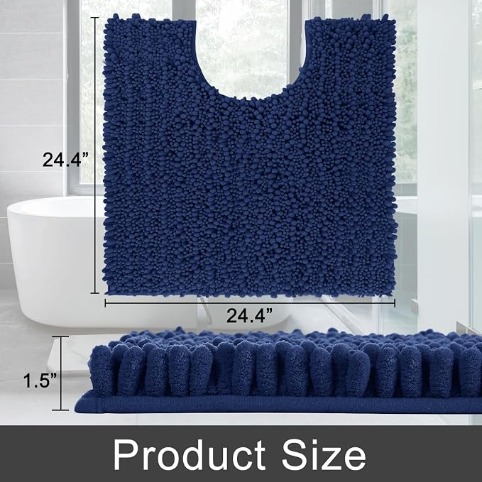 Yimobra Toilet Rug U Shaped Washable 24x24 Inch - Image 2