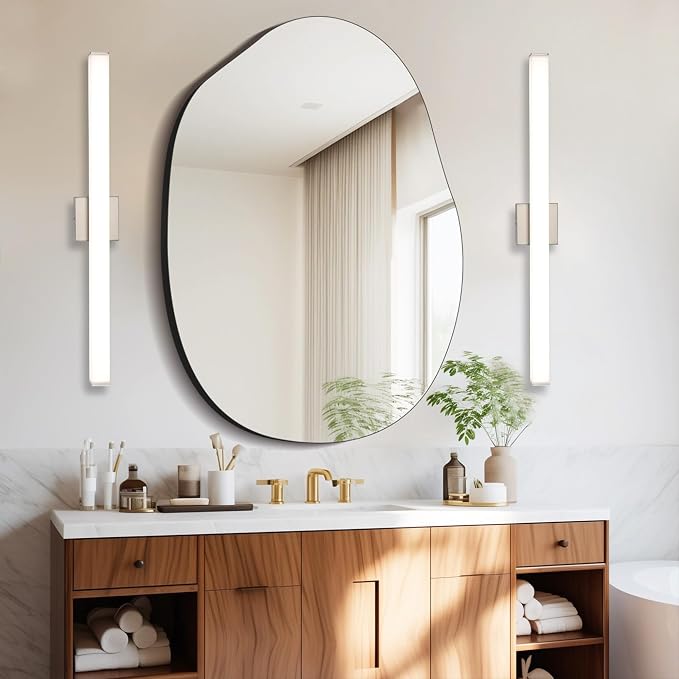 Bathroom Vanity Light Brushed Nickel Square LED 31.5 inch 24W 4000K Natural - Image 5