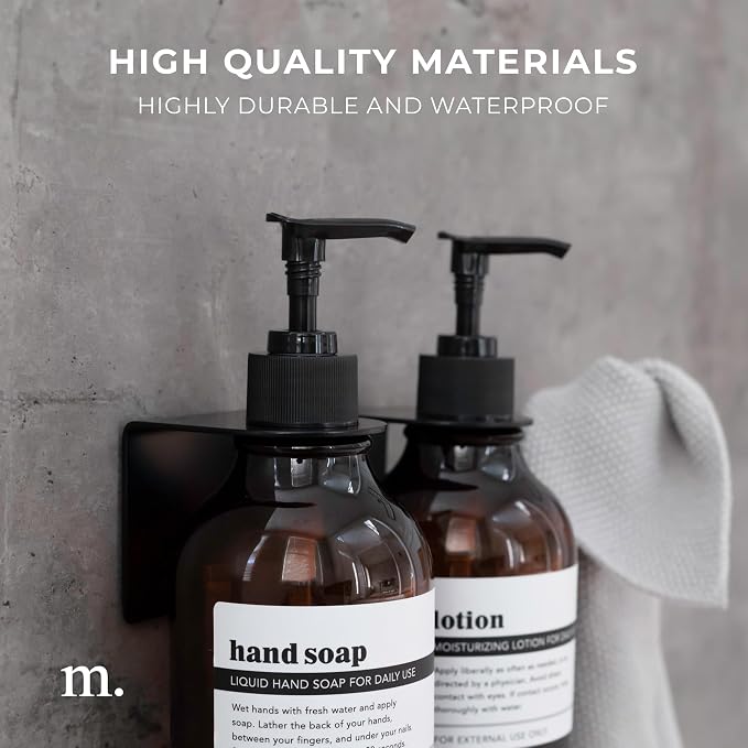 MaisoNovo Adhesive Soap Holder | Shampoo Bottle Holder Set of 2 - Image 3