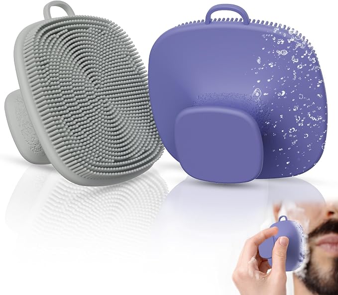 2 Pack Face Scrubber, Silicone Facial Cleansing Brush by QiaKeoo