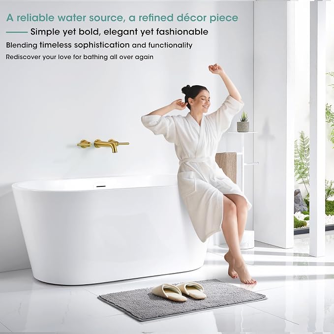 Wall Mount Tub Filler Long Spout Reach Faucet - Image 7