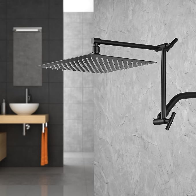 Matte Black Shower Head Extension - Image 2