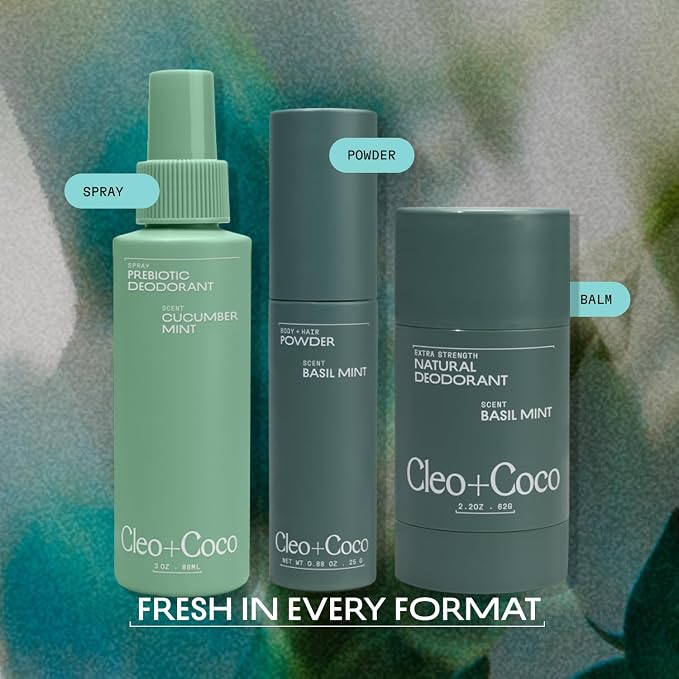 Cleo+Coco Extra Strength Deodorant Balm, Basil Mint, Natural Aluminum Free - Image 8