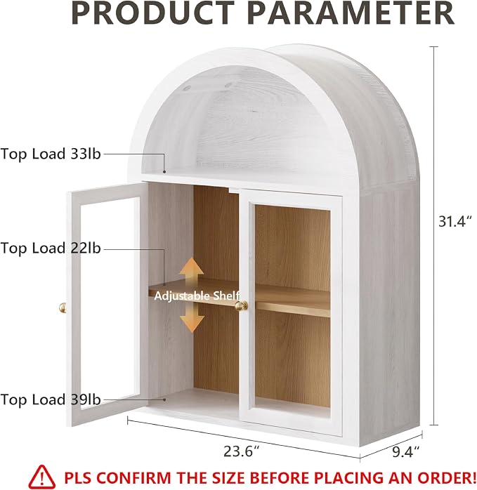 Arched Wall Mounted Medicine Cabinets - Image 2