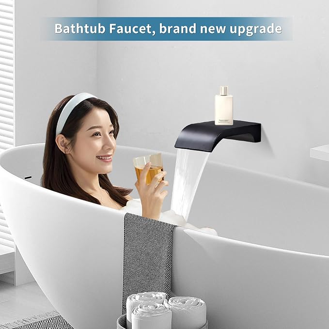 10" Matte Black Shower Faucet Set – Square Rainfall Showerhead + Handheld & - Image 7
