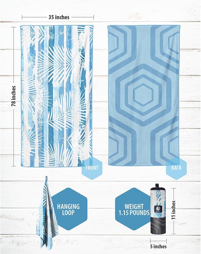 VENTURE 4TH Microfiber Beach Towel: Quick-Dry, Sandproof and Lightweight - Image 4