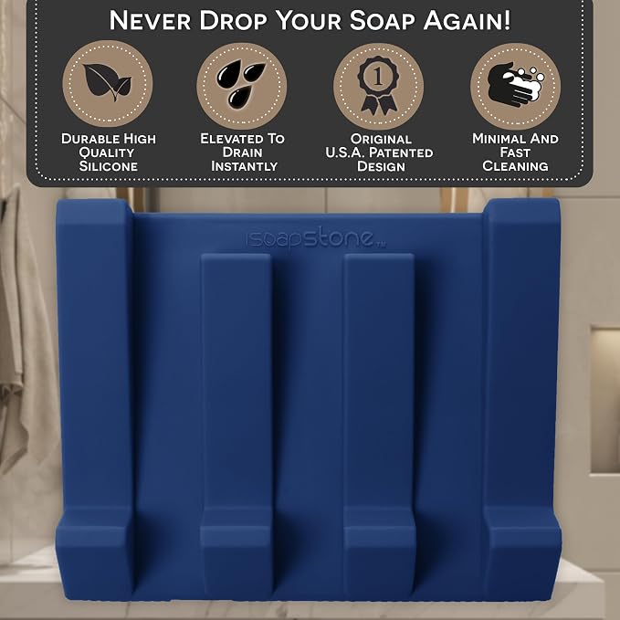 Silicone Soap Dish Self Draining Bar Soap Holder - Image 3