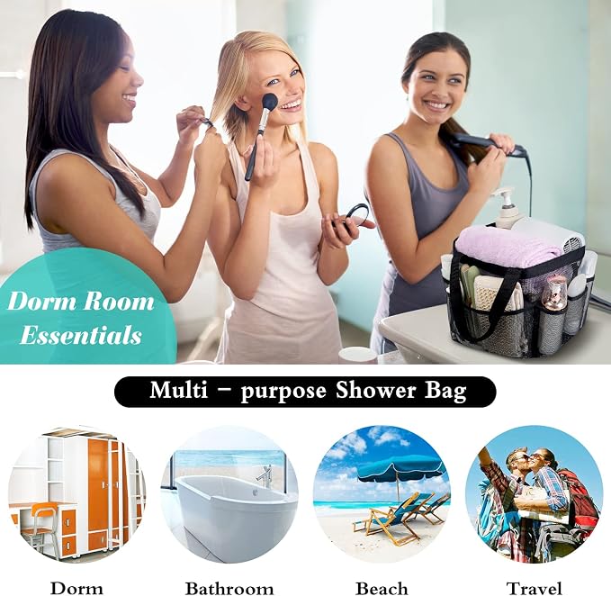 Attmu 2 Pack Mesh Shower Caddy Portable - Image 4