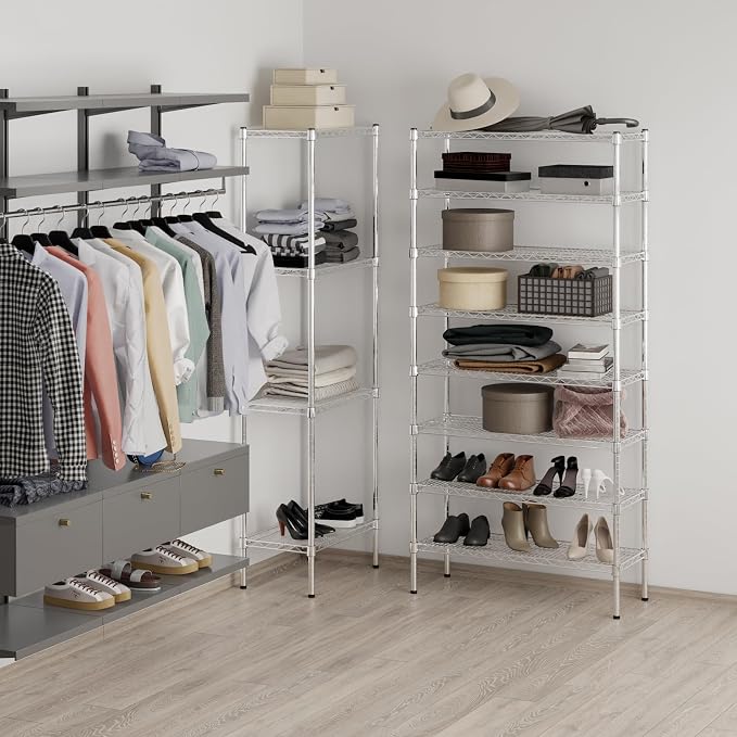 14" Deep x 36" Wide x 74" Height Wire Shelving Kit | 8-Tier | NSF Commercial - Image 5