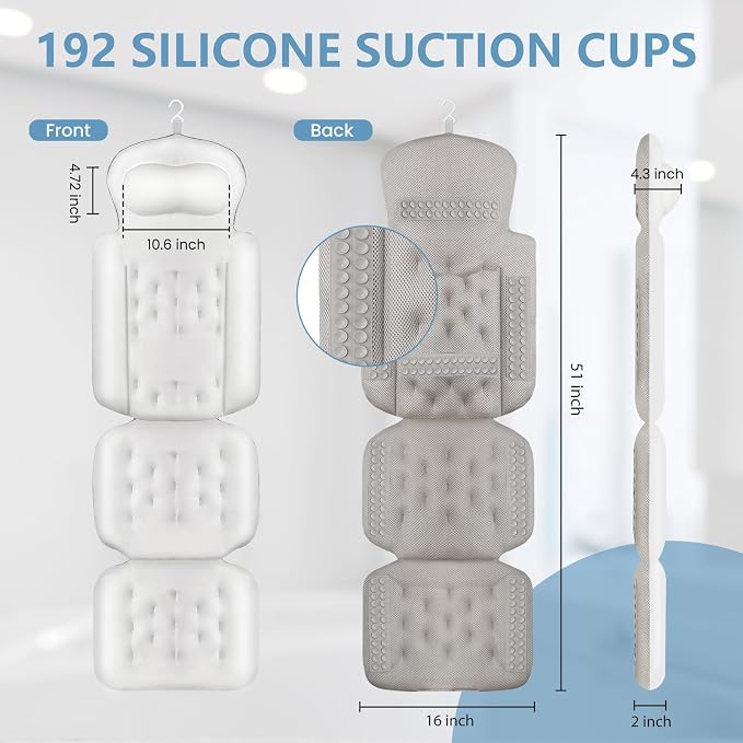 Full Body Bath Pillow, Luxury Bath Cushion - Image 4