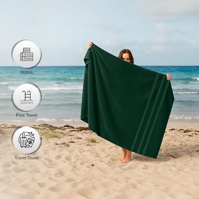 RIVERSIDE Pack of 2 Extra Large Bath Sheets 35 x 70 Inches - Image 6