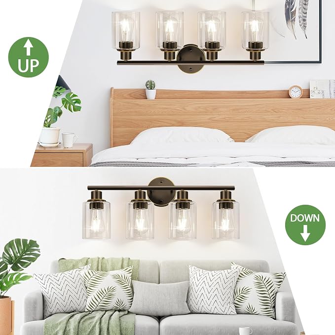 4-Light Bathroom Light Fixtures, Bathroom Wall Lamp - Image 8