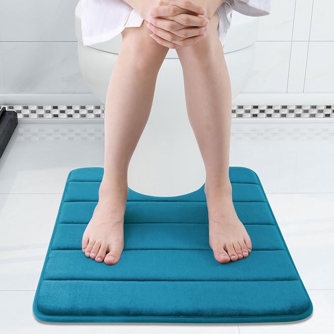 Buganda Memory Foam U-Shaped Contour Toilet Rugs, Non Slip Absorbent, Thick - Image 3