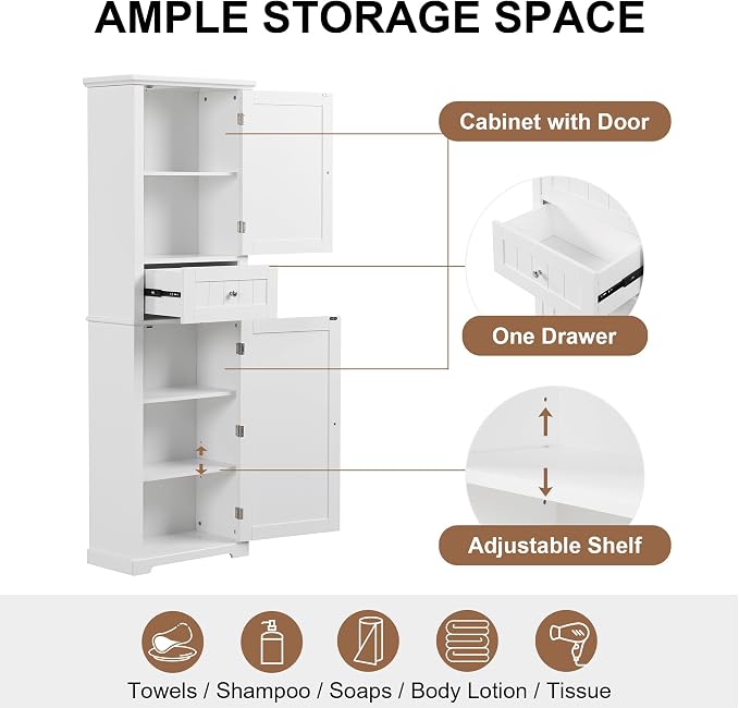 Favfurish Tall Bathroom Storage Cabinet - Image 4