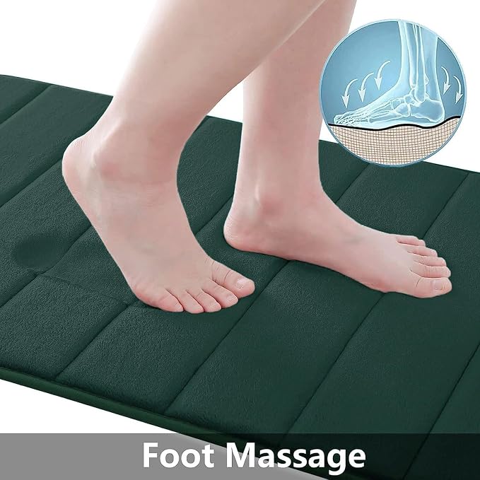 Buganda Memory Foam Bath Mat, Ultra Soft and Non-Slip Bathroom Rugs, Water - Image 3