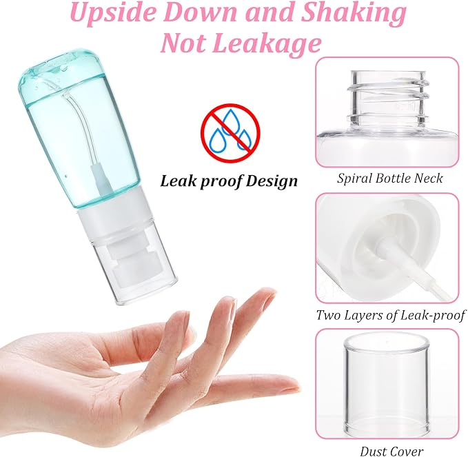 6 Pcs Travel and Empty Fine Mist Spray Bottle Foam Pump Bottle Small Size - Image 3
