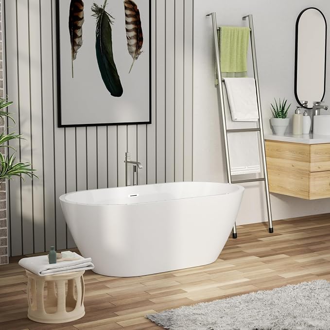 59" Acrylic Freestanding Bathtub - Image 8