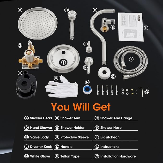 Rainfall Shower System Shower Faucet Set - Image 8
