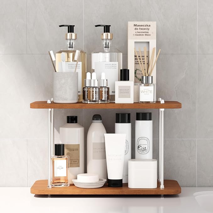 Bathroom Counter Organizer, Bathroom Shelf Organizers & Sink Organizer by UJQSUN