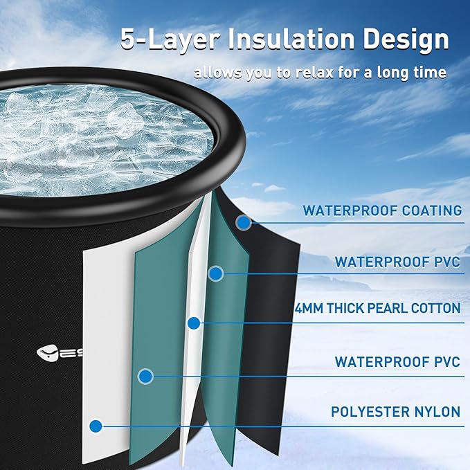 Yesker 110 Gal Oval Ice Bath Tub - Image 5