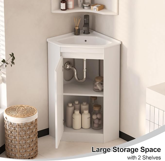 24"Corner Bathroom Vanity Sink Combo - Image 6