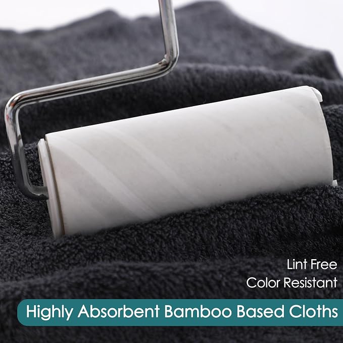 Face Towels 6 Pack, 13x13 inch Extra Large Grey Wash Cloths on Sensitive Skin - Image 8
