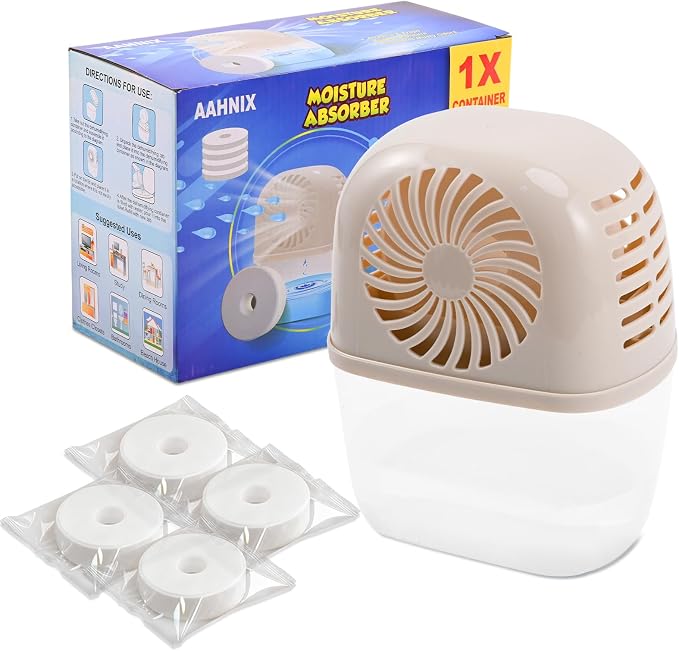 Moisture Absorber with 4 pack Moisture Absorber Refills Tablets, by Unknown