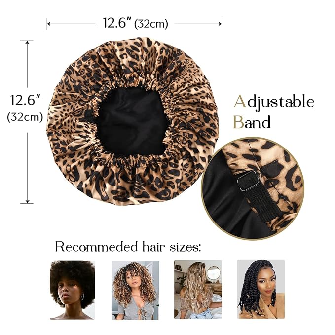 YANIBEST Adjustable Satin Bonnet Double Layer Hair Bonnet - Image 2