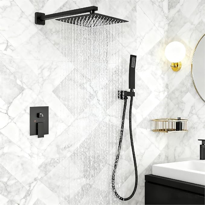 Matte Black Square Shower Head - Image 2