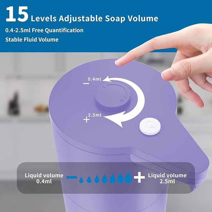 Aunmaon Automatic Touchless Soap Dispenser, Upgrade 15 Adjustable Volume - Image 2