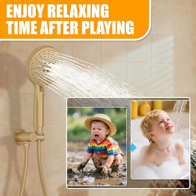 3 Functions Shower System，Modern Three-Setting 10-Inch Round Rain Shower Head - Image 5