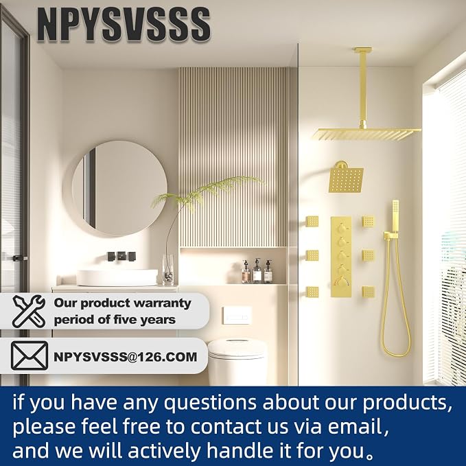Thermostatic Shower System Dual Shower Heads - Image 9