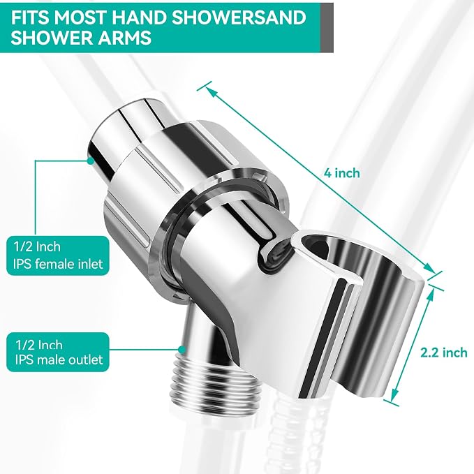 Adjustable Handheld Shower Head Holder- Premium ABS Bracket- 360 Degree - Image 2