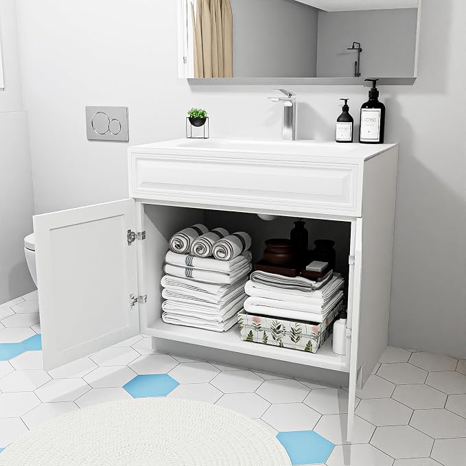 KitchenMan 30 Inch Bathroom Vanity Without Sink and Top Unassembled Bathroom - Image 2