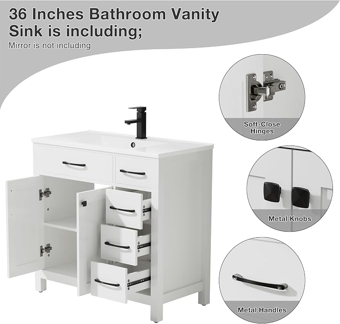 LUCKWIND 36" Bathroom Vanity - Image 6